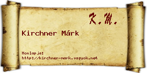 Kirchner Márk névjegykártya